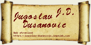 Jugoslav Dušanović vizit kartica